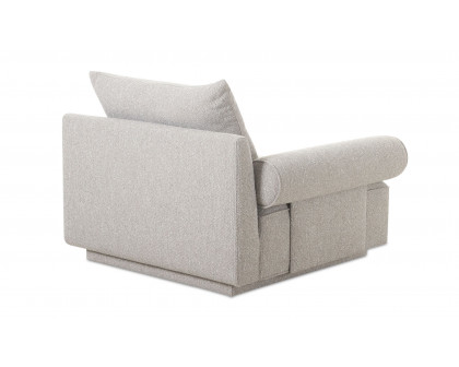 Moe's Rosello Contemporary Left Arm Chair - Light Gray