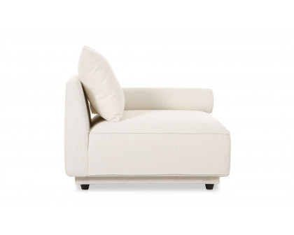 Moe's Rosello Contemporary Right Arm Chair - White