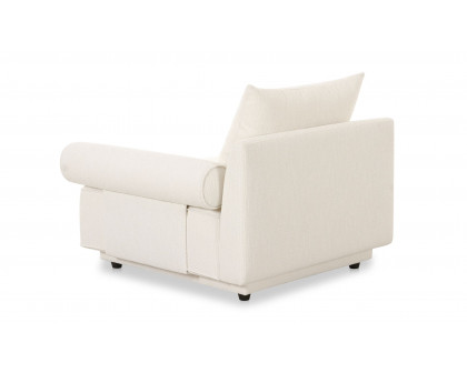 Moe's Rosello Contemporary Right Arm Chair - White