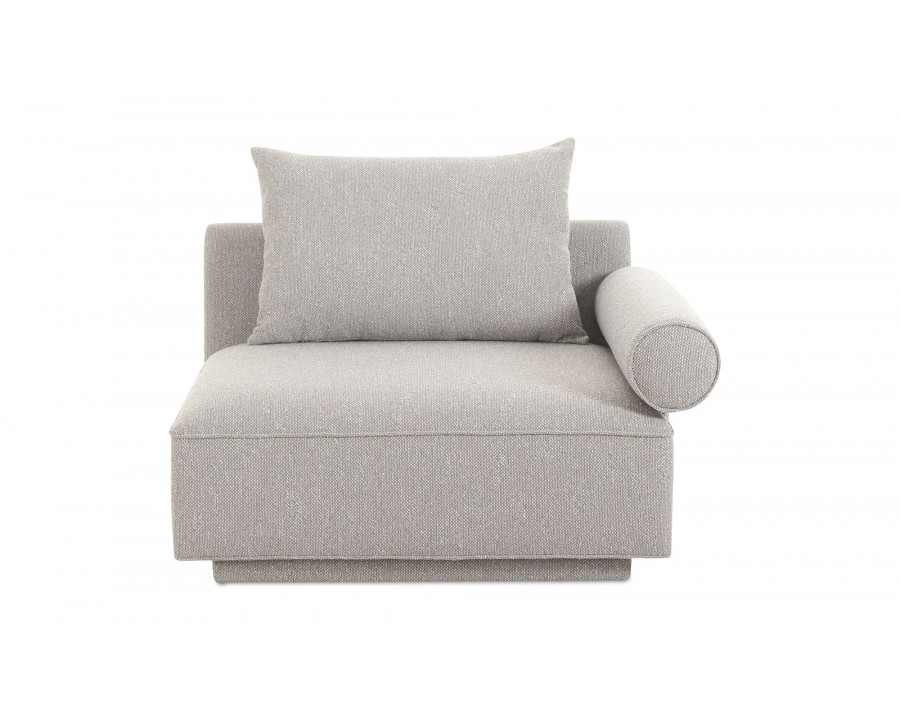 Moe's Rosello Contemporary Right Arm Chair - Light Gray