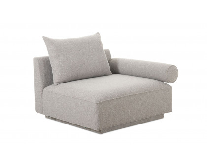 Moe's Rosello Contemporary Right Arm Chair - Light Gray