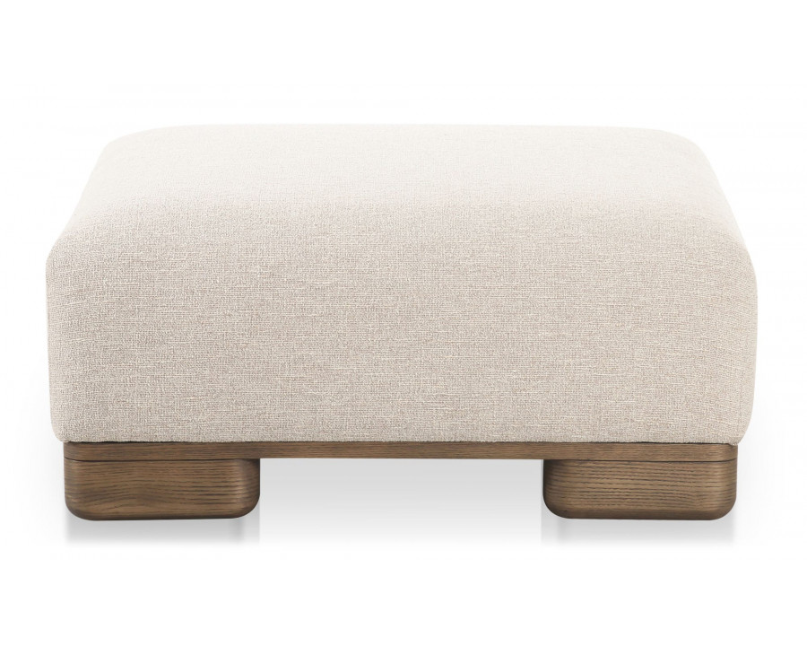 Moe's - June Rustic Ottoman in Oatmeal