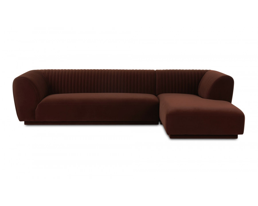 Moe's Zandro Contemporary Right Arm Sectional - Warm Brown