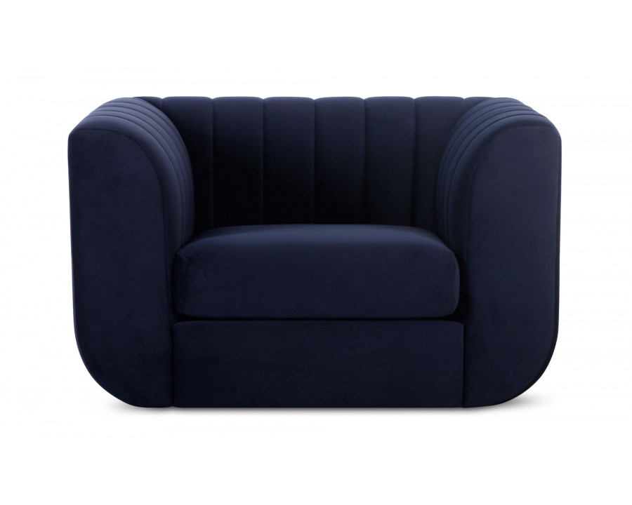 Moe's Rosy Contemporary Lounge Chair - Deep Blue