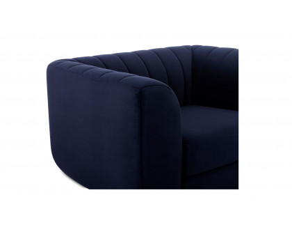 Moe's Rosy Contemporary Lounge Chair - Deep Blue