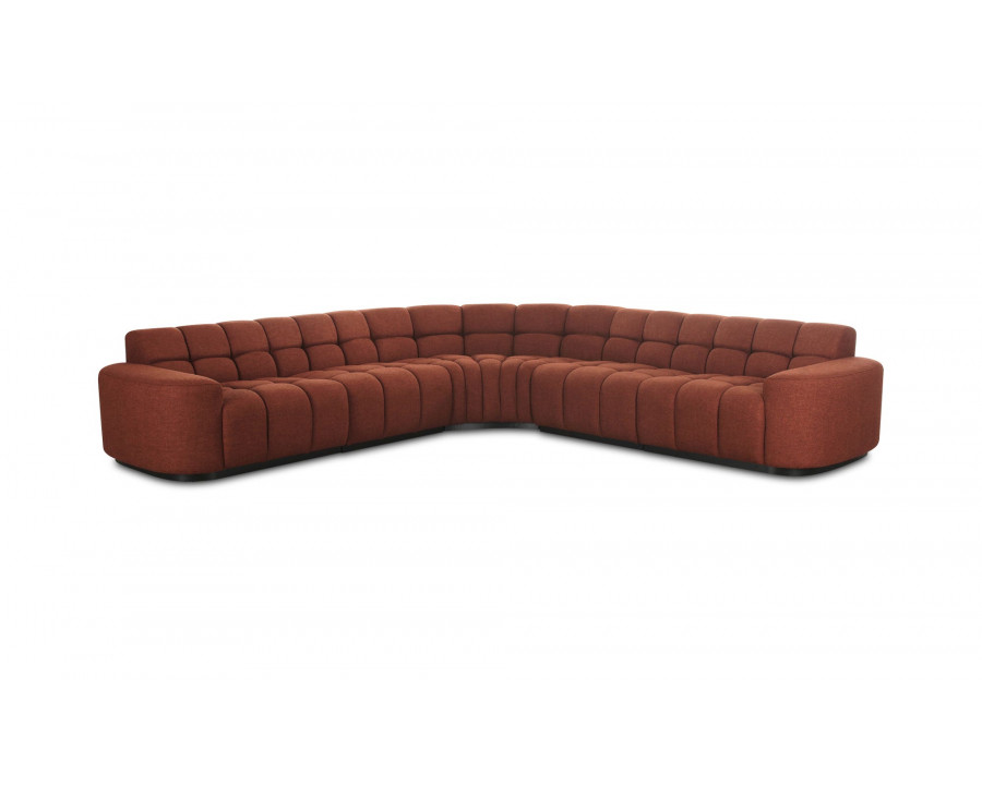 Moe's Roman Contemporary Sectional - Rust