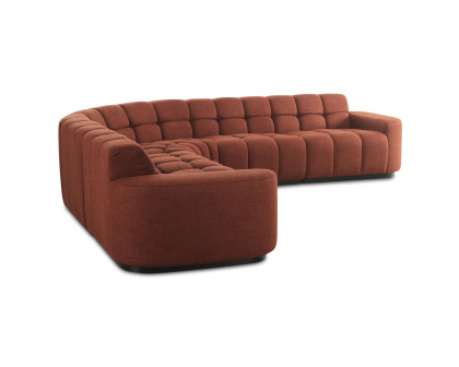 Moe's Roman Contemporary Sectional - Rust