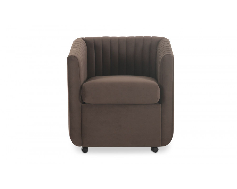 Moe's Jane Contemporary Dining Chair - Brown Velvet