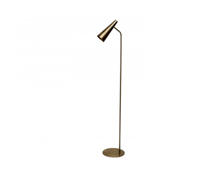 Moe's Trumpet Floor Lamp - Brass