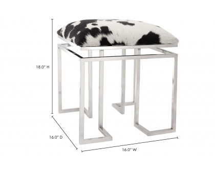 Moe's Appa Stool Square - White