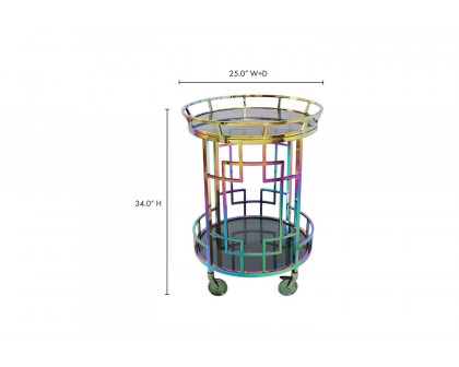 Moe's - Moonbow Contemporary Bar Cart in Multi