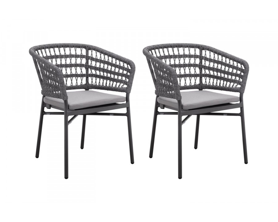 Moe's - Tori Modern Outdoor Dining Chair Set of 2 in Granite