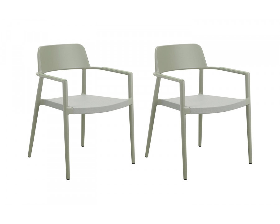 Moe's Ione Modern Outdoor Dining Chair Set of 2 - Olive