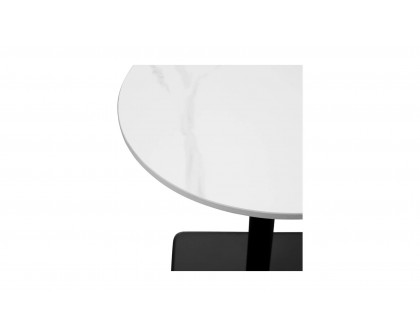 Moe's - Lyra Modern Outdoor Side Table in White Marble