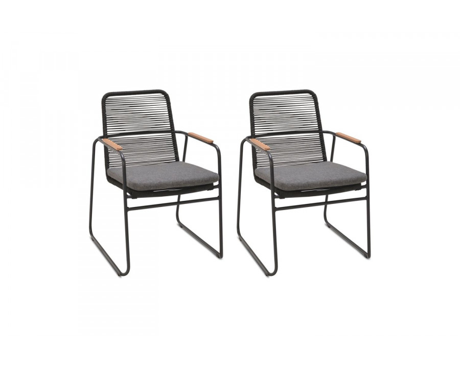 Moe's - Aether Modern Dining Chair Set of 2 in Charcoal Gray