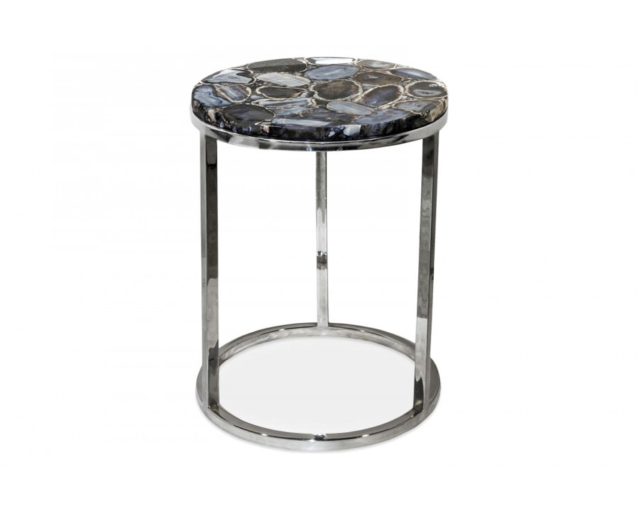 Moe's - Shimmer Agate Accent Table in Gray