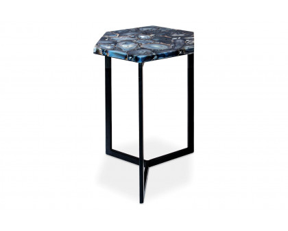 Moe's - Hexagon Agate Accent Table in Gray