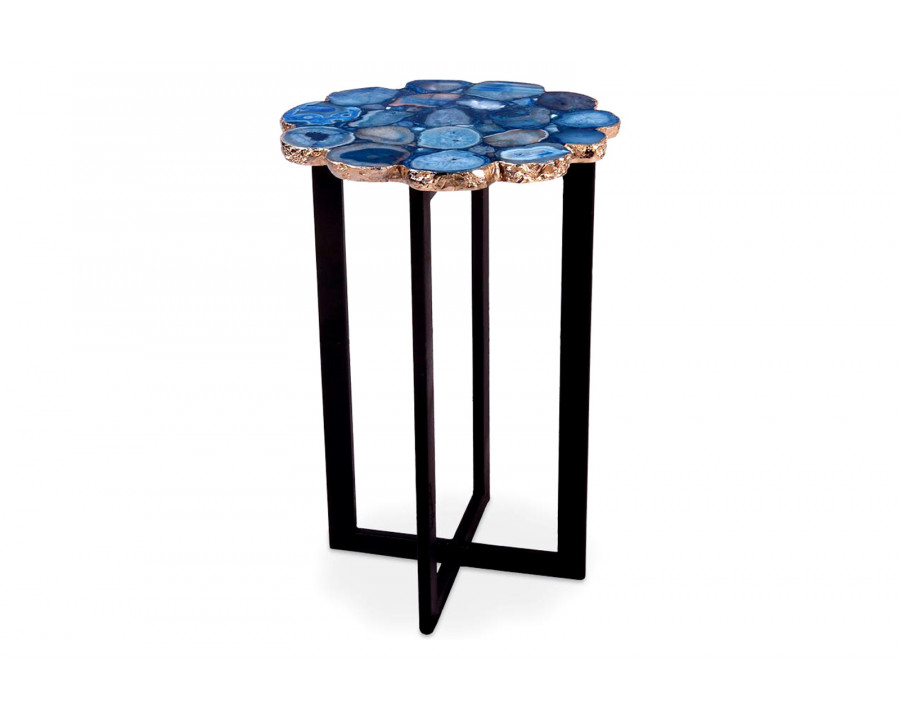 Moe's - Azul Agate Accent Table in Blue