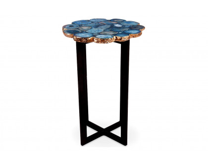 Moe's - Azul Agate Accent Table in Blue