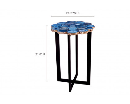 Moe's - Azul Agate Accent Table in Blue