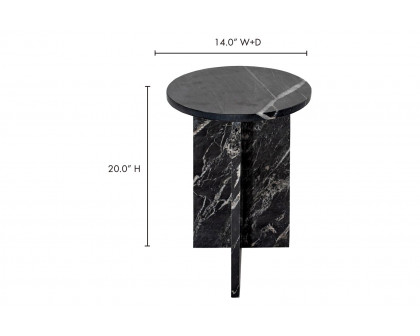 Moe's Grace Accent Table - Black Marble