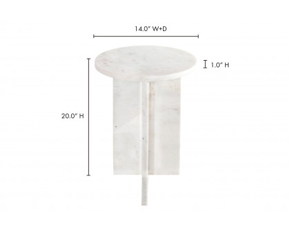 Moe's Grace Accent Table - White