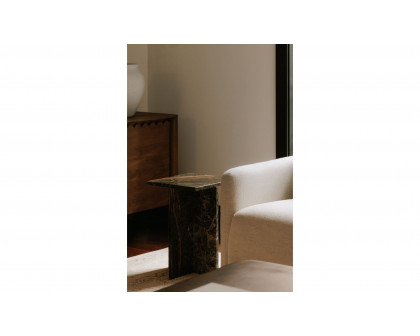 Moe's Blair Contemporary Accent Table - Rainforest Green Marble