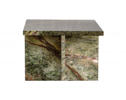 Moe's Blair Contemporary Accent Table - Rainforest Green Marble