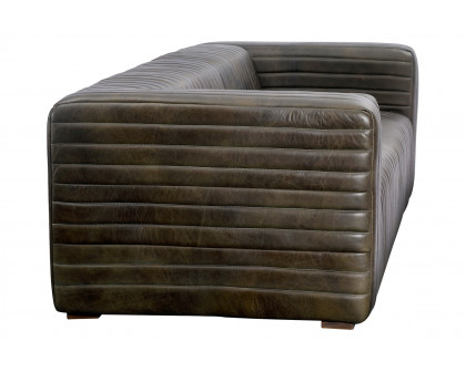 Moe's Castle Sofa - Charred Olive