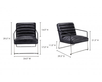 Moe's - Desmond Club Chair in Black