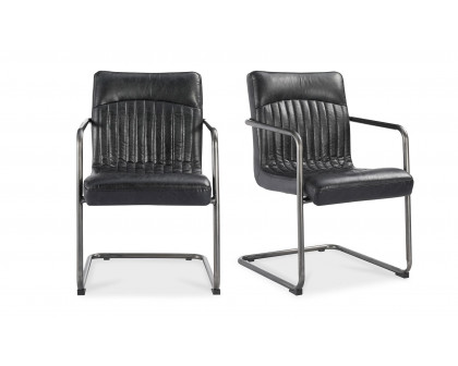 Moe's Ansel Industrial Armchair Set of 2 - Black