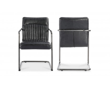 Moe's Ansel Industrial Armchair Set of 2 - Black