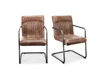 Moe's Ansel Industrial Armchair Set of 2 - Light Brown