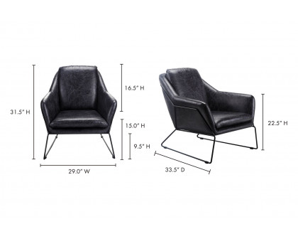 Moe's Greer Club Chair - Black