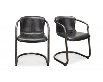 Moe's Freeman Industrial Dining Chair Set of 2 - Black