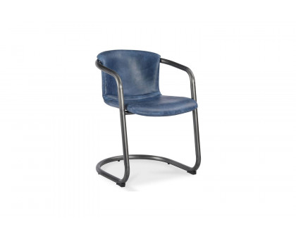 Moe's Freeman Industrial Dining Chair Set of 2 - Dark Blue