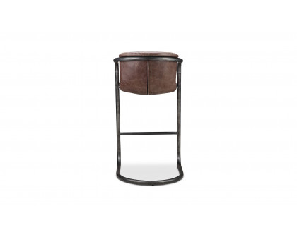 Moe's Freeman Industrial Bar Stool Set of 2 - Brown