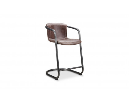 Moe's Freeman Industrial Counter Stool Set of 2 - Brown