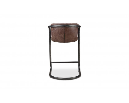 Moe's Freeman Industrial Counter Stool Set of 2 - Brown