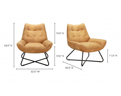 Moe's Graduate Lounge Chair - Tan