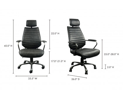 Moe's Executive Office Chair - Black