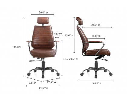 Moe's Executive Office Chair - Dark Brown