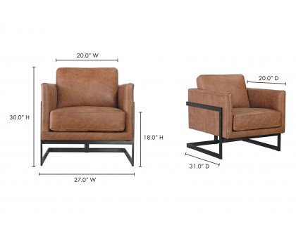 Moe's Luxley Club Chair - Cappuccino