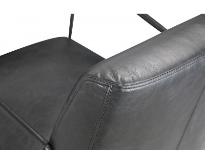 Moe's Dagwood Leather Armchair - Black