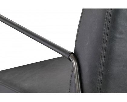 Moe's Dagwood Leather Armchair - Black