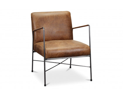 Moe's Dagwood Leather Armchair - Cappuccino