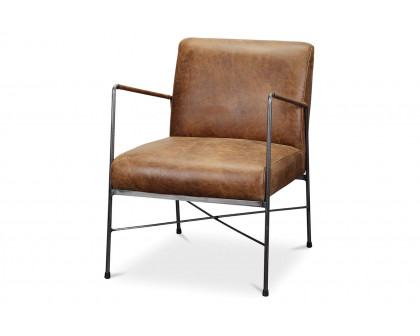 Moe's Dagwood Leather Armchair - Cappuccino