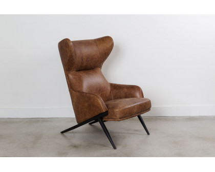 Moe's™ Amos Leather Accent Chair - Brown