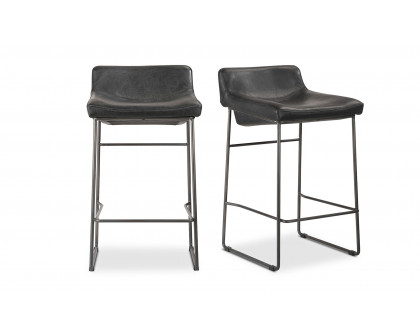 Moe's Starlet Contemporary Counter Stool Set of 2 - Black