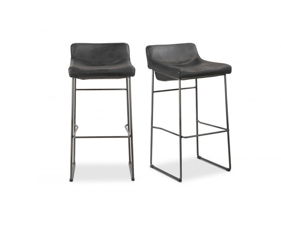 Moe's Starlet Contemporary Barstool Set of 2 - Black